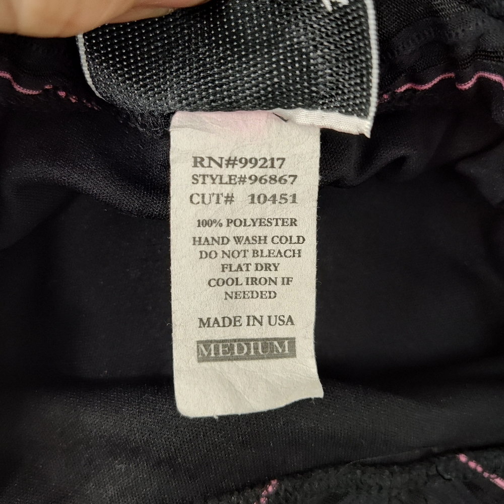 Vintage Fashion Bug Black/Pink Striped Sleeveless Top and Skirt Set Women's Med - Picture 10 of 10